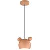 RUTXE Lampada a sospensione a forma di topo simpatico cartone animato Lampadario Fitting Fun Camera da letto per bambini E27 Lampada da soffitto Paralume in ferro battuto Lampade a sospensione (Pink)