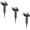 HOFTRONIC - 3 faretti da giardino a doppio LED Pinero con picchetto - GU10 orientabile a 317° - dimmerabile - 4000 K bianco neutro - Faretto da terra per alberi, arbusti, stagni e piante