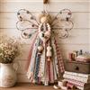 Generic Kit fai da te per appendere il tessuto dell'angelo, per adulti | Kit di ornamenti artigianali in tessuto macramè pretagliato a mano a forma di angelo per Natale e decorazione da appendere