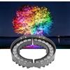 Generic Luci per alberi ad anello per esterni RGB, combinazioni scalabili | Faretto paesaggistico per palme da giardino, 24-84 W, grado di impermeabilità IP65(Blue,2-lamp set)