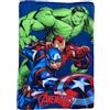 CARTOON Plaid morbido per bambini Avengers Marvel 100 x 140 cm copertina soffice in pile 220 GSM calda e leggera perfetta per cameretta e lettino