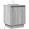 vidaXL Armadio da Notte Grigio 39 x 34,5 x 50 cm Legno ingegnerizzato | Aspetto elegante e moderno, perfetto per ogni camera da letto, Luci LED incredibili per creare l'atmosfera perfetta,