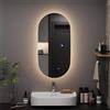 Vicco Specchio bagno Miral, Vetro 80 x 40 cm | Illuminazione LED sul bordo · Forma moderna · Montaggio verticale & orizzontale · Per bagno e zona giorno