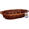 SICIGNANO CASALINGHI Cesto in Vimini Decorativo, per Regalo, Festività, Pasqua, Natale, con Accessori Opzionali per Confezione (Noce, cm.67x43x14h - Ovale)