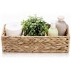MisFun Cesto portaoggetti in giacinto d'acqua, 36 x 15 x 10 cm, con 3 | Scatola di immagazzinaggio Bagno per Serbatoio WC, Organizzatore Intrecciato Stretto per Asciugamani & Prodotti di Bellezza
