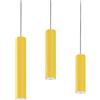L+ Lampadario cucina moderno, Faretto led soffitto, in metallo, forma cilindro, GU10, da Soffitto, H30cm, diametro 6cm (Giallo, H30 cm)