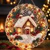 Kanzith Diamond Painting 3D Natale Adulti Perline Acchiappasole (H) | Set di pittura natalizia con diamanti in acrilico effetto lucido 3D, per principianti, decorazione da parete