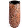 Afterglow Elegante vaso per tomba classico, in vero granito, altezza 20 cm, diametro 10 cm, resistente alle intemperie, resistente al gelo, vaso in granito con inserto in plastica