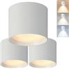 HCFEI Faretto da incasso bianco, IP44 e senza sfarfallio, Ø 85 x 70 mm, con LED GX53 da 5 W GX53, 230 V, 3000 K/4000 K/6500 K, faretti da soffitto, faretti da soffitto, set da 3 pezzi, colore bianco