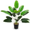 Vmhkjo Palma Artificiale in Vaso Piante Finte da Interno ed Esterno, Pianta Finta Tropicale Areca con Foglie Realistiche per Decorare Casa, Ufficio, Giardino e Soggiorno (Albero Di Banana Da 82 Cm)