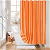Ohocut Tenda da doccia a righe verticali, graziosa tenda da doccia retrò vintage doppia arancione a strisce, impermeabile, in poliestere, moderna, per bagno, 183 x 183 cm, blu