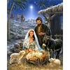 Weiniuniu Kit Punto Croce Prestampato natività religiosa 11CT Per Adulti Ricamo Starter Kit Decorazione Artistica Da Parete fai da te Per Principianti 40x50 cm