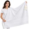 Ali Brothers Telo Doccia Grande 100x150 cm in Spugna 100% Cotone, Asciugamano (BIANCO) | Morbido, Assorbente e ad Asciugatura Rapida; Telo Doccia, Telo Mare, per Sauna, Spa e Lettino Massaggio