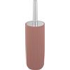 WENKO Set da bagno Agropoli rosa antico, portaspazzolone chiuso in plastica di qualità, modellatura plastica e superficie strutturata, senza bisfenolo A, scopino igienico, Ø 10 x 36,5 cm