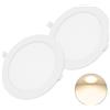 Ankishi Faretto LED da incasso 230 V, 6 W, bianco neutro, set di 2, plafoniera a LED, piatto in alluminio, 4500 K, faretti da soffitto 180 gradi, grande angolo, per soggiorno, cucina, ufficio, camera
