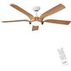 CJOY 142 cm Ventilatore da Soffitto con Luce e Telecomando | 6 Velocità, Silenzioso Reversibili DC 5 Pale, 3 CCT Dimmerabile, Timer, Funzione di Memoria, Modalità Sleep