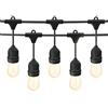 m MU 30M Catena Luminosa Esterno E27 Catenaria 30 Portalampade Da 3*10 Metri, 30 Lampadine S14 LED 2W(=15W), Cavo Nero Prolungabile Fino a 500M IP54 Outdoor Giardino Matrimonio|30M, NERO, 30 Lampadine