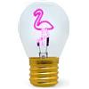 Legami - Lampada da Tavolo a forma di Lampadina, Ricaricabile con Cavo USB, Senza Fili, Bulb Fiction, Tema Flamingo, 6.8 x 10.3 cm