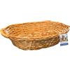 SICIGNANO CASALINGHI Cesto in Vimini Decorativo, per Regalo, Festività, Pasqua, Natale, con Accessori Opzionali per Confezione (Miele, cm.50x36x13h - Ovale)