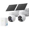 Imou 4K Telecamera Wi-Fi Esterno Senza Fili Kit 360°PT, 2,4/5G con Hub+32GB | AOV Registrazione Locale 24/7, Rilevamento Umano/Veicoli, Auto-Tracking, Visione Notturna a Colori, Modalità Privata,10000mAh