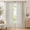Deconovo Tende per Interni in Lino, 2 Pannelli 140x270 cm, Beige Chiaro | Semitrasparenti, Moderne ed Elegante, in Tessuto 15% Lino, con Passanti, per Soggiorno, Camera da Letto e Porta Finestra