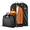 PACKDUDE 2x Borsa Porta Abiti da Viaggio I Custodia per Vestiti I 100x60cm | Protegge da Tarme e Polvere I Nero 120 GSM I Custodia Traspirante per Abiti, Giacche e Camicie I Viaggio e Conservazione