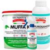 Eurocali Tecnostuk Muffa K.O. 1L + Murosanofix 1L + Muffaclean Active Spray 250ml Azione Antimuffa Applicazione Facile per Pareti e Muri in Ambienti Interni ed Esterni Made in Italy - Set da 3