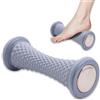Vlecexs Rullo Massaggio Piedi 2 Pezzi, per Fascite Plantare, Grigio | ABS+TPR, Ergonomico, Portatile, Rilievi 3D, Massaggio Tessuti Profondi, Piedi, Gambe, Schiena, Recupero Muscolare