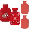 Fyfjur Borsa DellAcqua Calda, 2 Pezzi 500 Ml Borsa Acqua Calda | Gomma Boule Acqua Calda Con Rivestimento Morbido In Maglia, Borse Acqua Calda Per Schiena, Collo, Vita, Gambe, Letto Caldo