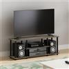 Furinno TURN-N-TUBE Supporto TV con Montaggio Senza Attrezzi, Rovere Grigio | TV fino a 127 cm, Centro di Intrattenimento a 3 Livelli con Ripiano Portaoggetti, Consolle TV, per Soggiorno, Camera da Letto