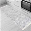 Jimri - Tappeto passatoia Tepiche per soggiorno, camera da letto, cucina, bagno, tappeto Boho Kelim, Passatoia tappeto - grigio chiaro color crema, 60 x 90 cm.
