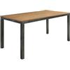 KONTE.DESIGN Tavolo allungabile PACHINO effetto rovere e metallo grigio 160x90 cm - 210x90 cm