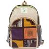 KayJayStyles Zaino verde con toppe fatte a mano, in canapa himalayana, bohémien, viaggi, escursionismo, borsa