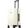 LEVEL8 Valigia Bagaglio a Mano Elegante Micro Diamante Strutturato Design Valigie Trolley Rigido Bagaglio a Mano con 4 Ruote Doppie Girevoli e Lucchetto TSA Integrato 54.5x37x23.5CM, 40L, Bianco