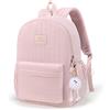 BAGZY Zaino da Donna Bagaglio a Mano 40x30x15 per British Airways 20L Piccolo Zaino da Viaggio Impermeabile 15.6 Pollici PC Portatile Zaini Casual Daypack Leggero Borsa da Cabina per Lavoro Rosa