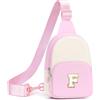 YOOLIFE Borsa a tracolla con lettere per bambine, marsupio per bambini | Borsa a mano per bambini, regalo personalizzato per ragazze, 3, 4, 5, 6, 7, 8, 9, 10, 11 anni, regalo personalizzato per