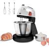 Kiseely Impastatrice Planetaria, 7 velocità con ciotola in acciaio inossidabile 3QT, Robot da Cucina Multifunzione, supporto e sbattitore manuale con gancio per impastare, frusta (YM4)