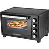 Steinborg Mini forno 35 litri | 1600 Watt | per pizza | illuminazione interna | incl. teglia e griglia | spiedo girevole elettrico | 60 minuti