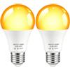 SCNNC Lampadina E27 Ambrata 9W Calda 2000K Arancione, Confezione da 2