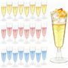 Oskuglin Confezione da 25 Bicchieri per Champagne in Plastica 150 ml | Monouso Resistenti, Lavabili e Riutilizzabili, Perfetti per Feste all'Aperto, Picnic, Cene e Veglioni di Fine Anno