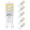 WULUN Lampadina LED G9, 3 W, 14 x 2835 SMD, 3000 K luce bianca calda, 300 lumen, non dimmerabile, ricambio per lampadine alogene G9 da 30 W, 220-240 V, 6 pezzi