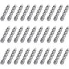 Generic Worm Weights Set di 30 pezzi di accessori in metallo e | Pesi per il Free Rig Adatto Per La Pesca Della Trota Pesca Del Pesce Crappie In Acqua Salata Acqua Dolce E Mare