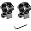 ProWildGear 1 or 30mm Dovetail Scope Mount Rings High Low Profile for 11mm or 20mm Dovetail Picatinny 1 Pair (black-30mm-low Width)
