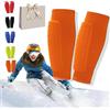GLSAYZU Protègelite Snow Edition - Parastinchi Da Sci, Shin Protector Ski, Ghette Lunghe, Elastiche E Resistenti Agli Urti, Con Design A Nido D'ape, Per Sciare E Calcio