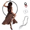 Generic Set di cerchi aerei professionali per circo e yoga, cerchio a punto singolo per prestazioni acrobatiche e allenamento