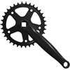 FACULX Guarnitura Singola Acciaio Carbonio 32T 170mm Robusta | per materiale per robusto, finitura nera, 34 denti, filetto 14mm, lunga durata