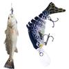 Qfdiwr Esca per la pesca dei bassi, bassi esca d'acqua Esche pesce pesciolini | Tannocchia lunghe esche realistiche, accessori per gli attrezzi da pesca per acqua salata e acqua