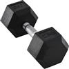 Helloshop26 Manubrio esagonale corto, 14,8 x 32,6 cm, con maniglia antiscivolo e anti-rotolamento, per soggiorno, moderno, industriale, in gomma nera, 21_0006751