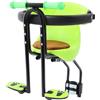 Bdneygtyr Seggiolino anteriore per bicicletta, mountain bike, da 1 a 6 anni, con staffa pieghevole fino a 30 kg, lunghezza del sedile regolabile, per tutte le mountain bike di adulti (verde)