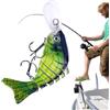 lisutupode Bass esca d'acqua , esca di pesce Esche per pesci per trota | Tannocchia lunghe esche realistiche, accessori per gli attrezzi da pesca per acqua salata e acqua
